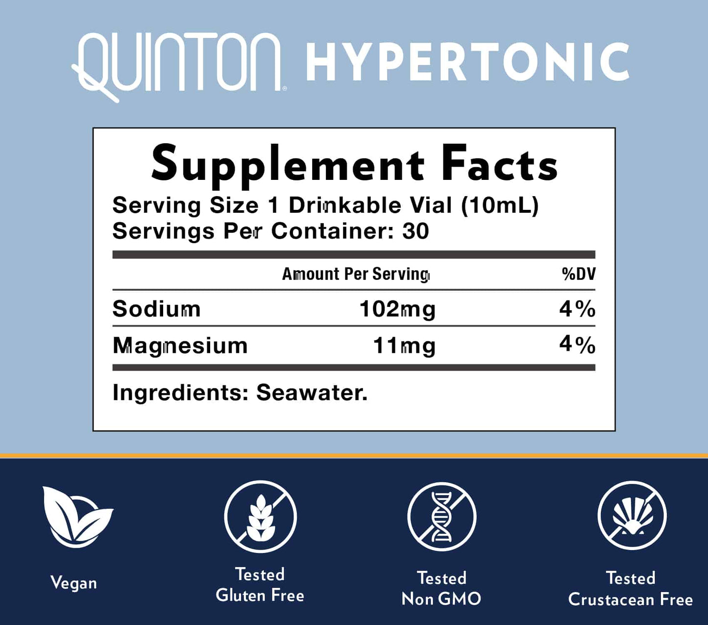 Quinton™ Hypertonic - 30 Ampules, 10 mL each