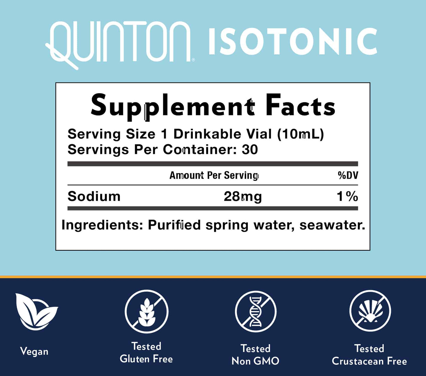 Quinton™ Isotonic - 30 Ampules, 10 mL each