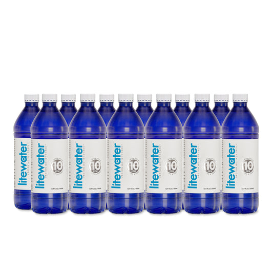 Litewater™  10 ppm Deuterium Depleted Water - 0.5 L / 16.9 fl. oz., PET Plastic Bottles (Case of 12)