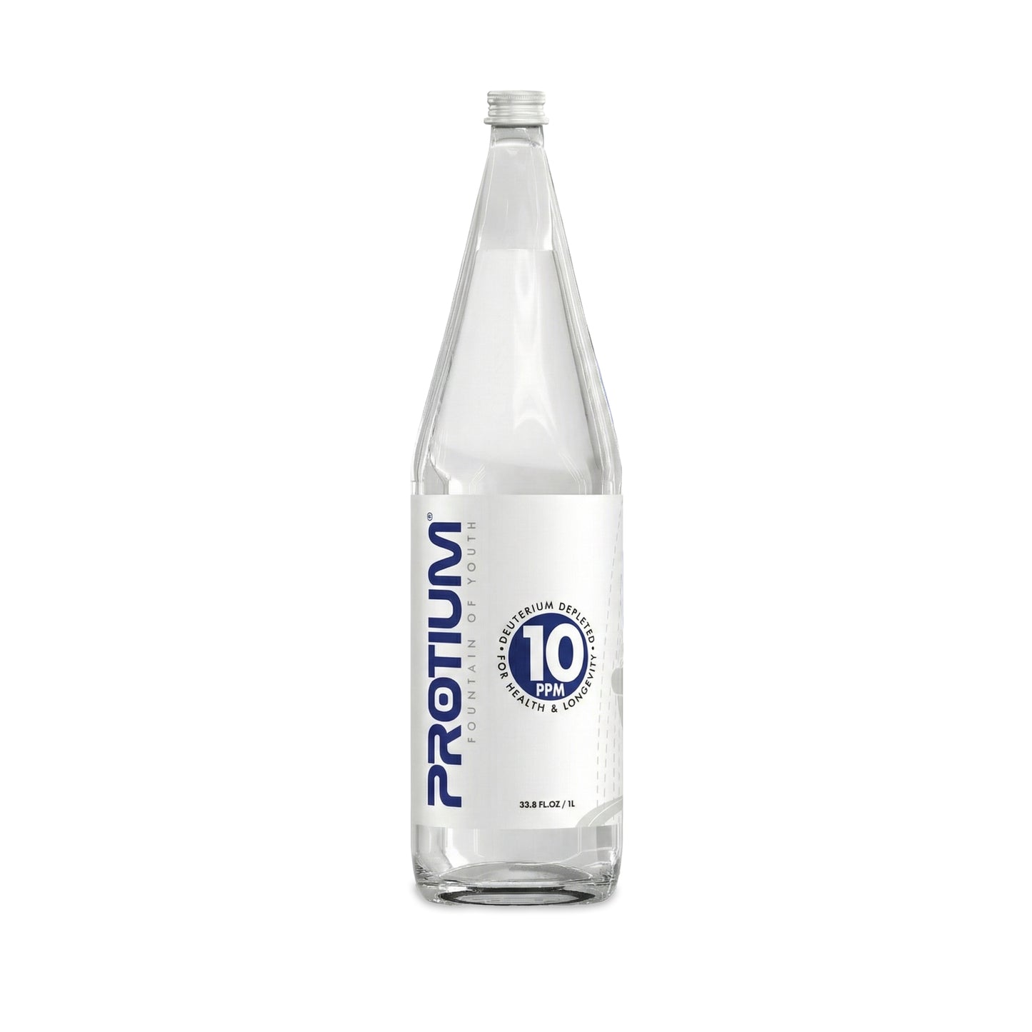 Protium™ 10 ppm Deuterium Depleted Water - 1 L / 33.8 fl. oz., Glass Bottles (Single)