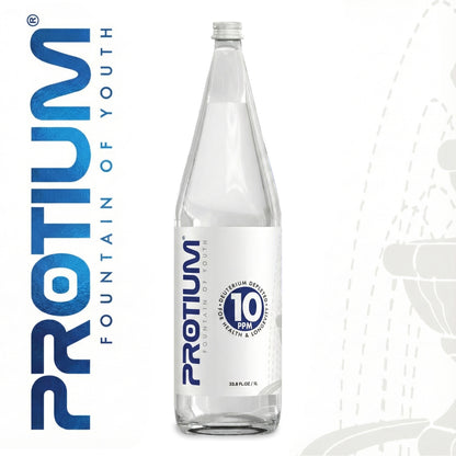 Protium™ 10 ppm Deuterium Depleted Water - 1 L / 33.8 fl. oz., Glass Bottles (Single)
